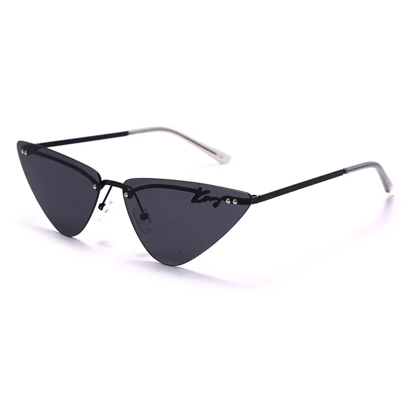 Sleek Cat-Eye Frameless Sunglasses Minimalist Sharp-Edge  display picture 1