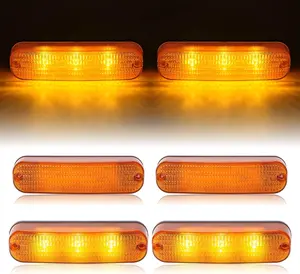 HECASA 4Pcs LED Flashing Amber Cab Light AR60250 Compatible with John Deere Tractor 4040 4240 4440 4640 4030 4230 4430 4630 4640 4650 4755 4760 4840 4850 4955 4960 LED Warning Light
