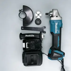 Makita DGA404 Cordless Angle Grinder, 125mm Grinding Tool for Metal Cutting, Grinding and Surface Preparation, Brushless Motor, Slide Switch Control, Ergonomic Body, Suitable for Construction, Metalworking and On-Site Maintenance Tasks