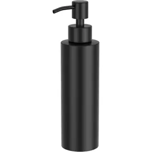 Matte Black Soap Dispenser Stainless Steel 11.8 OZ - Liquid Hand Lotion Dispenser Decor Refillable Dishwashing Soap Dispenser for Kitchen Bathroom Countertops
