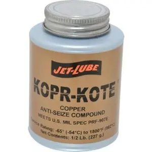 Jet-Lube 0.5 Lb Can Copper Graphite High-Temperature Anti-Seize Lubricant, -65 to 1800°F, Bronze, Food Grade, Water Resistant (10002)