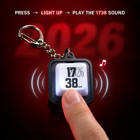 1738 LED Sound Keychain – 2015 Time Capsule, Millennial Nostalgia Gift, One Press Pocket Relic for Grown-Ups