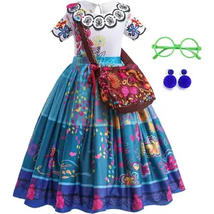 L-B31   Mirabel Costume for Girls Magic Family Dress Cosplay Princess Halloween Party Outfit