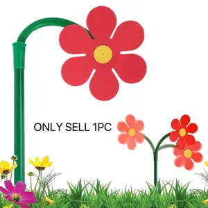 Crazy Daisy Sprinkler Crazy Dancing Flower Water Sprinklers Funny Sun Flower Dancing Daisy Lawn Sprinkler for Yard Watering Dogs Playing Red Garden Sprinklers