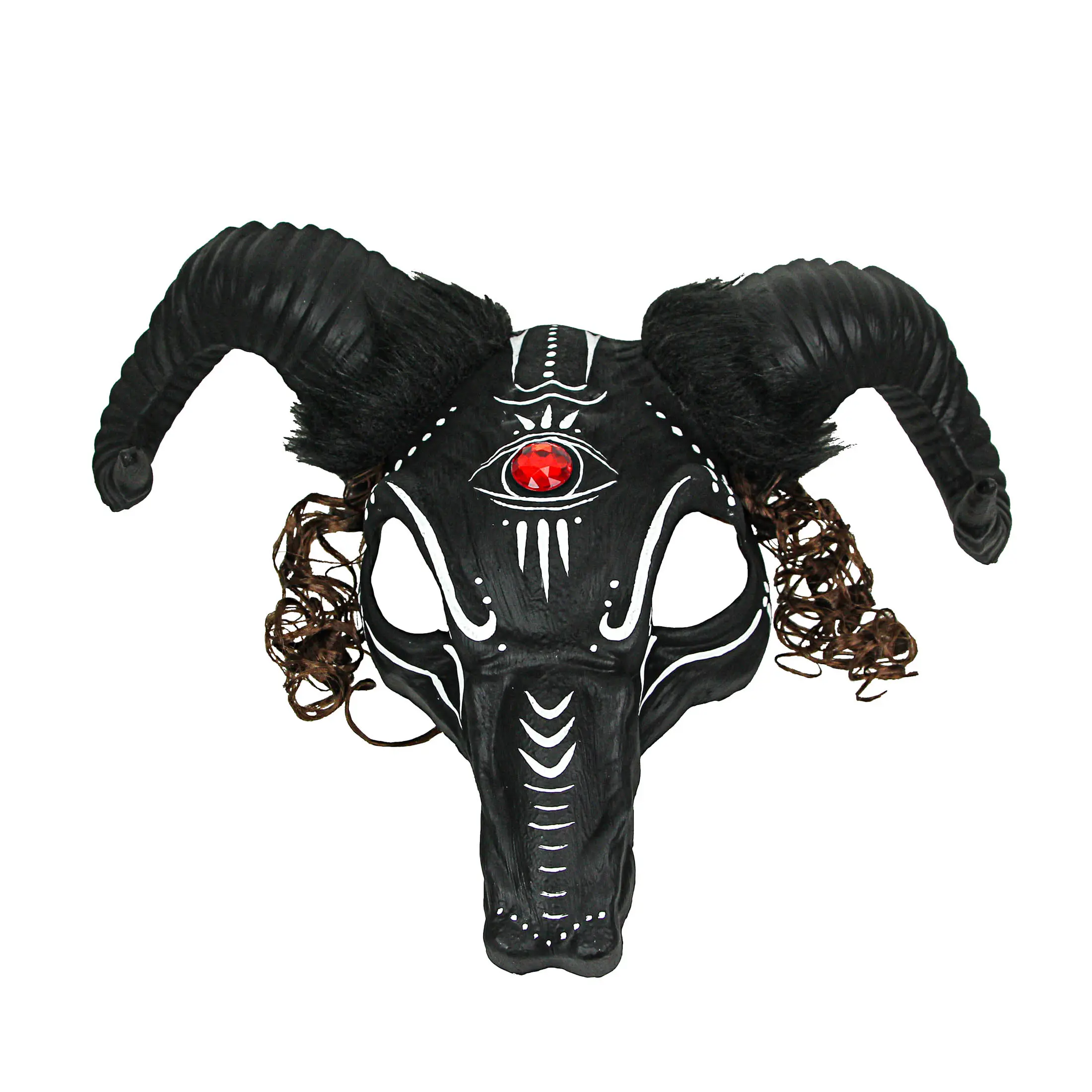 Voodoo Witch Doctor Goat Head Mask Halloween Costume Cosplay Masquerade Accessories