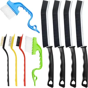Multifunctional Crevice Cleaning Brush Set – 9 Tools for Grout, Stove, Bottles & Hard-to-Reach Corners