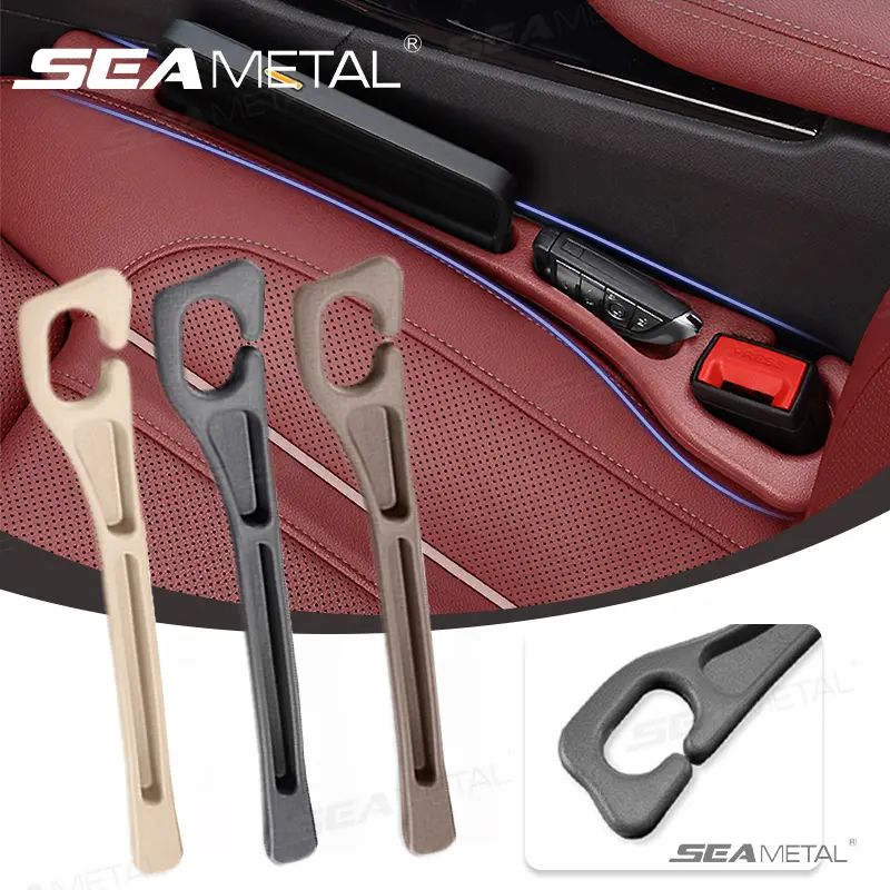 SEAMETAL 2Pcs Car Seat Gap Filler Strip - Leakproof Polyurethane, Car Organization Supplies, Buckle-Friendly, Durable PU for Daily Use, Soft PU Feels Gentle, Universal Fit Crevice Storage, Auto Interior Stowing & Tidying Accessory