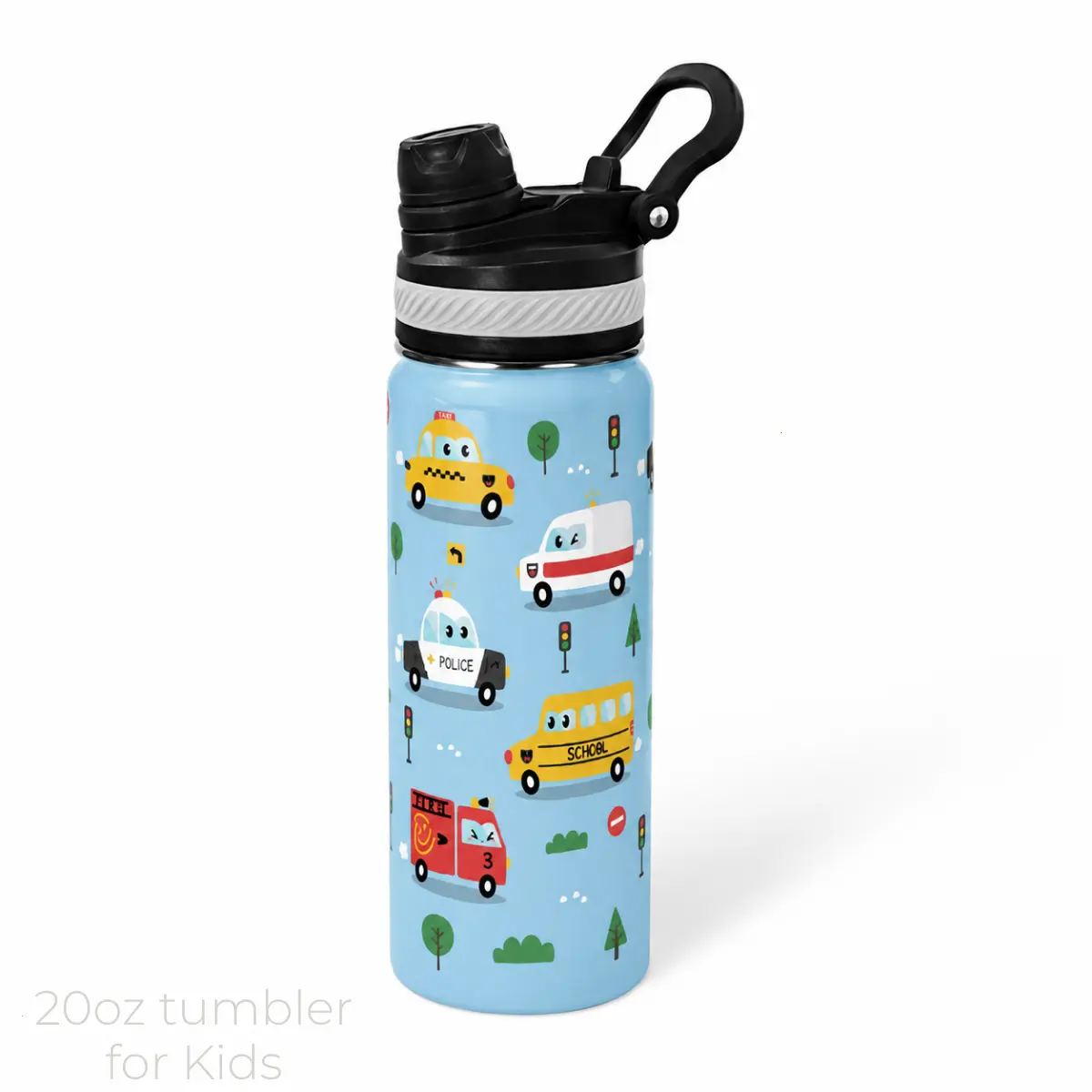 Kid Water Bottle 20oz with Straw Lid - Insulated Stainless Steel Water Bottles for Kids Boys- Travel Cup for Back to School Sports Christmas Birthday, Double Wall Tumbler, Water Cup for School, Cute Drinkware, Gift For Boys & Girls