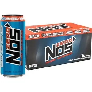 NOS Zero Sugar: High Performance Drink. 16 Fl oz | Pack of 15