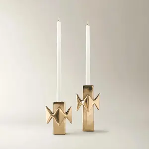 Z Gallerie Decorative Stud Taper Candle Holder - Set of 2