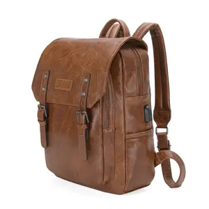 Wrangler Backpack for Women & Men Business Travel Backpack College Vintage Laptop Brown Backpack