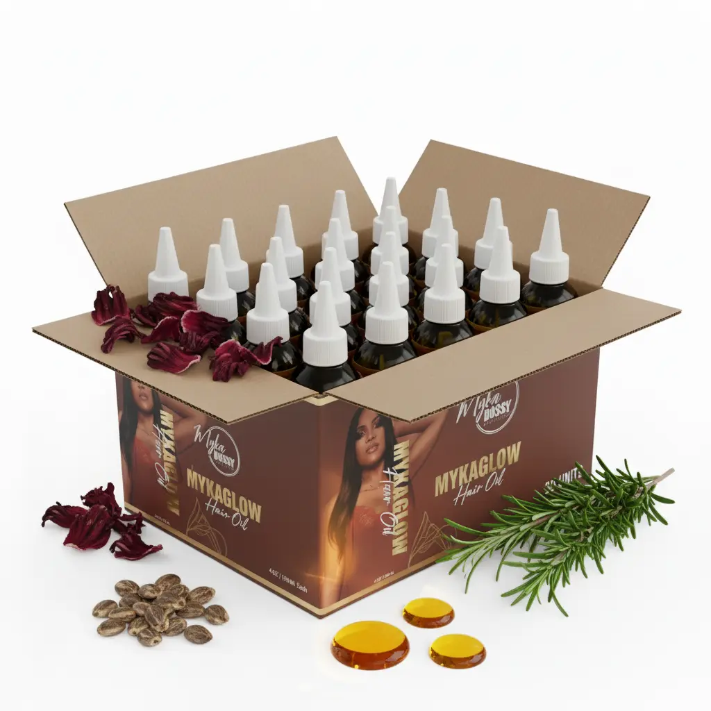 Myka Hair Oil - 4 oz, 30 Units Wholesale Box , for Healthy Hair Growth