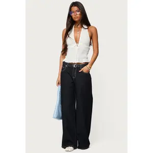 Karah Belt Low Rise Baggy Jeans