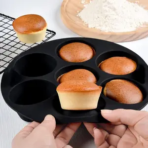 2 Pieces Silicone Muffin Pan for Air Fryer, Non-Stick 7 Cup Air Fryer Egg Bite Molds, Muffin Cake, Cupcakes, Tart, Bread