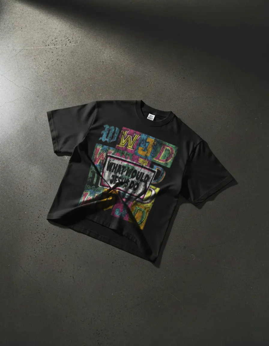 WWJD Cropped Tee, christian clothing, jesus clothing, jesus shirts