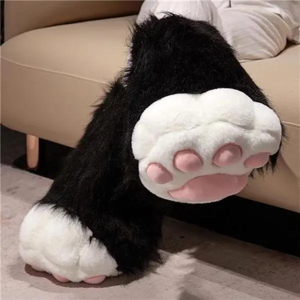 Party Costume Two-Dimensional Anime Convention Cosplay Cute Cat Paw Furry Hooded Jacket with Boots & Foot Covers for Girls Spring Autumn Halloween Christmas