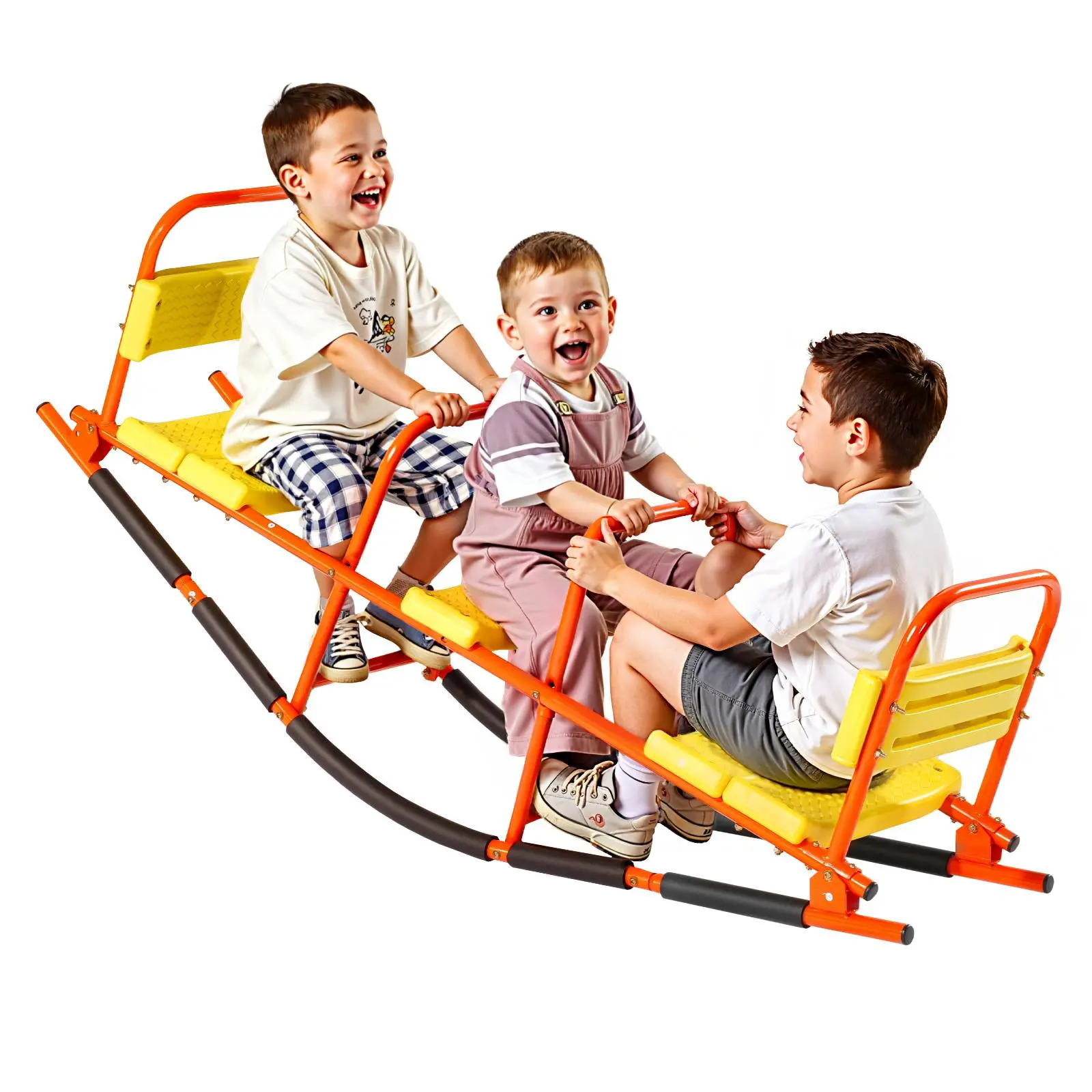 【SummerFinds】VEVOR Kids Seesaw,  200 lbs Load Capacity, Metal Rocking Teeter Totter with Handles, Toddler Seesaw for Children Aged 3+, Kids Outdoor Playground Equipment for Lawn, Backyard, Playground, 2 Seats
