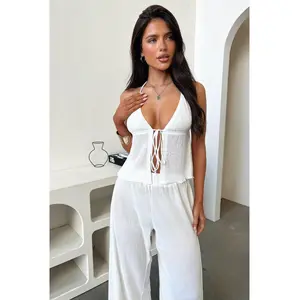 Prisha Halter Top - Cream