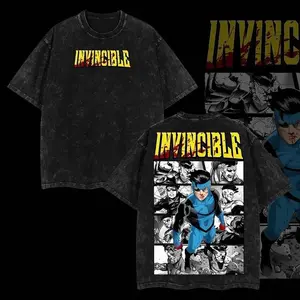 valentine shirts Limited Edition Emperor Grayson Invincible War Comic Lightweight Acid Washed Tee