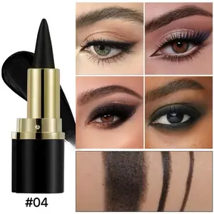 Matte Eye Liner & Shadow Dual-Use Waterproof Long-Lasting Quick-Dry Eyes Wax Pen Single Head Dense Matte Eye Liner Silver Color Dark Beachproof Eyeliner