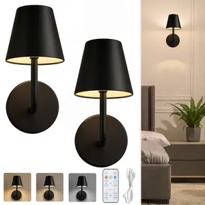 Smart LED Wall Lamp, USB Rechargeable, Touch Remote Dimmable, Timer Function, Adjustable Lighting, Ideal for Bedroom, Mirror, Living Room Decor, Decorative Wall Light, Bedroom Led Lights