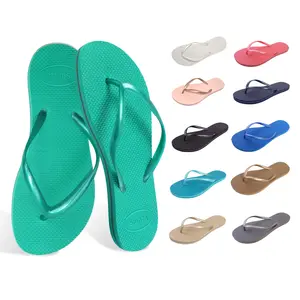 slunza Women's Solid Color Flip Flops Lightweight Comfortable Thong Sandals, Non-Slip Casual Summer Beach Sandals for Travel, Pool, Vacation Everyday Wear