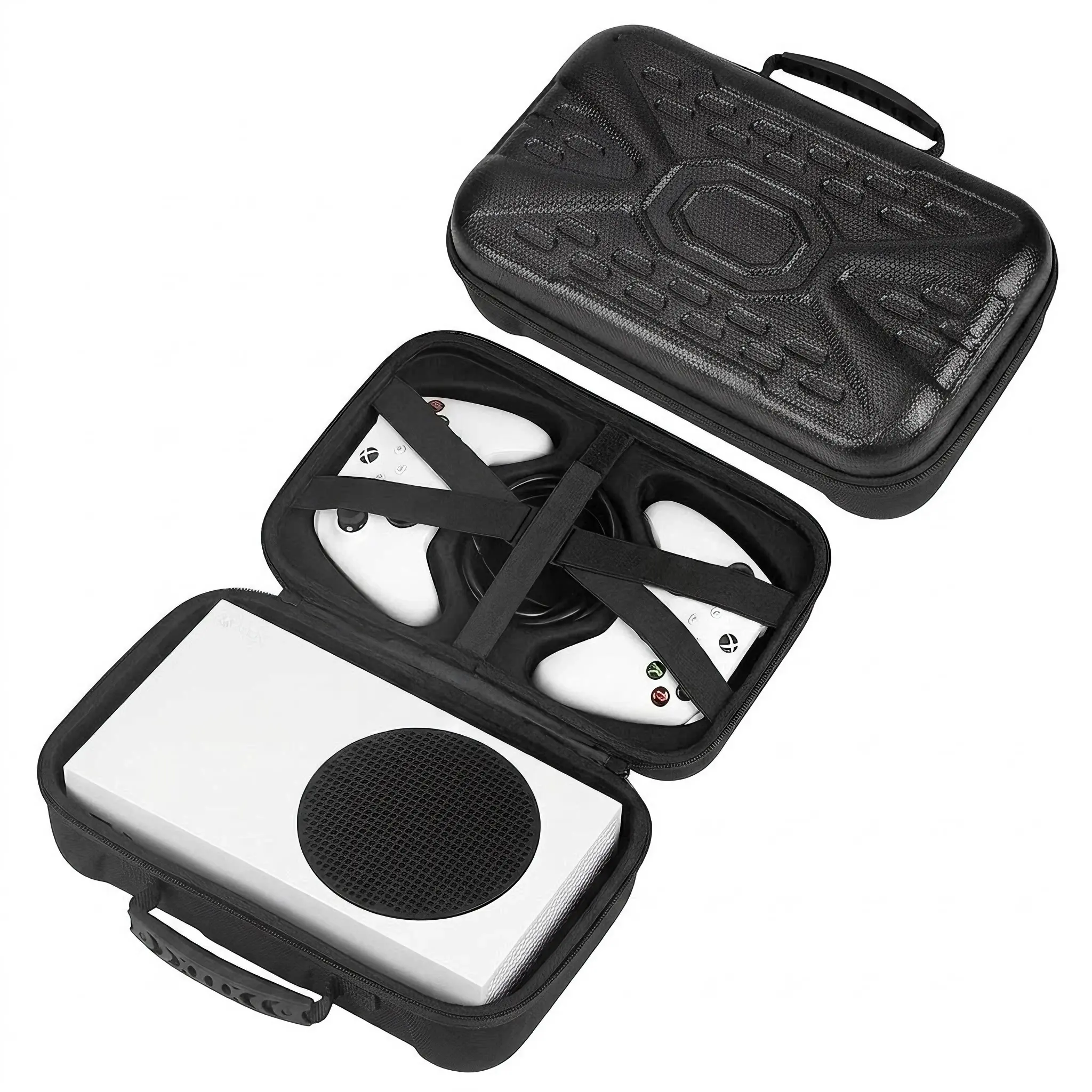Carrying Case for Xbox Series S, Hard Shell Travel Case with Protective Foam Compartments for Console, Controller & Accessories