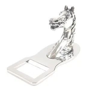 Pre-owned HERMÈS Sterling Silver 925 (Ag925) Small Leather Goods Hermes Shuval Horse Metal Bottle Opener