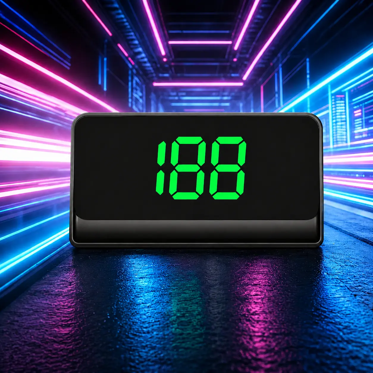 Minimalist GPS Digital Head-Up Display (HUD) Speedometer - Anti-Glare Shade, Plug-N-Play Safe Driving Aid, Easy Setup Automotive Electronics with Digital Screen, Navigation, MPH Odometer for Cars/Trucks