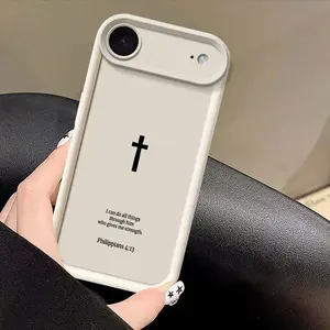 Easter Theme Black Cross Bible Verse Phone Cases for Apple iPhone 17 Pro Max 16 15 14 13 12 11 Pro Plus Air & Samsung Galaxy| Shockproof Drop-Proof Cover| Unisex Faithful Christian Gift