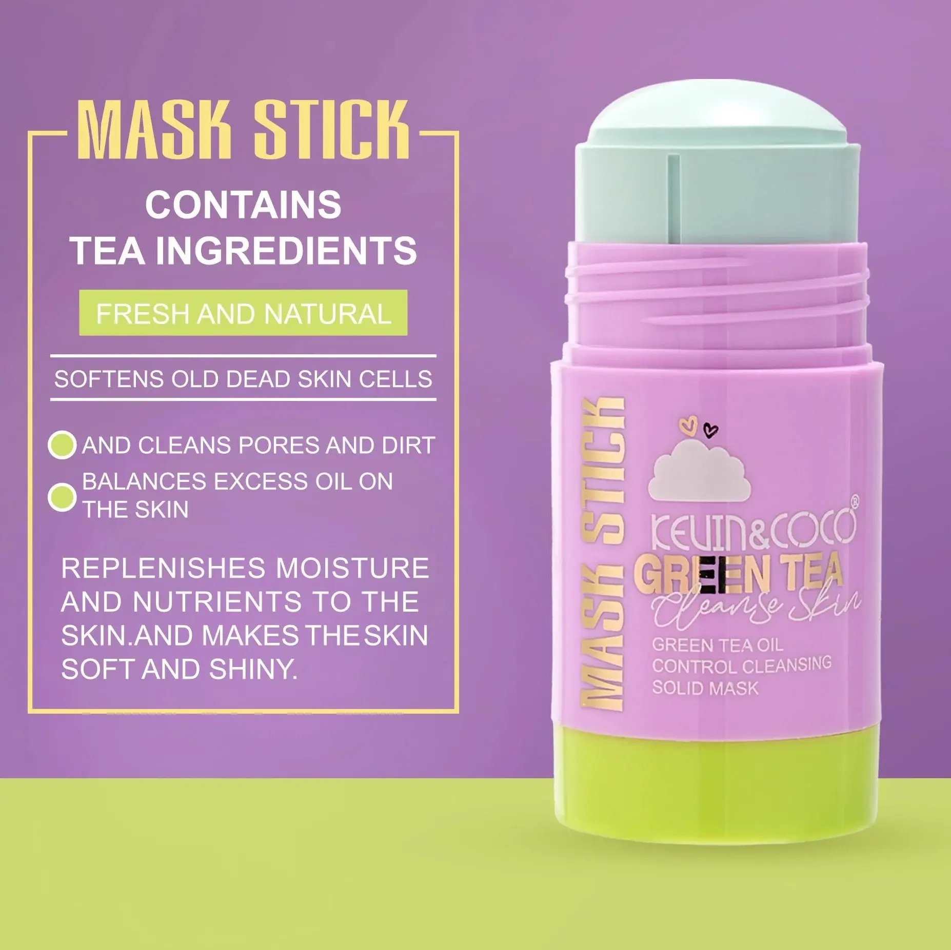 KEVIN & COCO - Green Tea Oil Control Cleansing Mask Stick