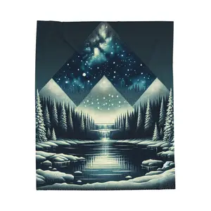 Winter Tranquility Triptych- Plush Blanket