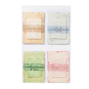 120 sheets of letterpress embossed material paper, special paper, light retro style, DIY background, base decoration, scrapbook, handbook material paper