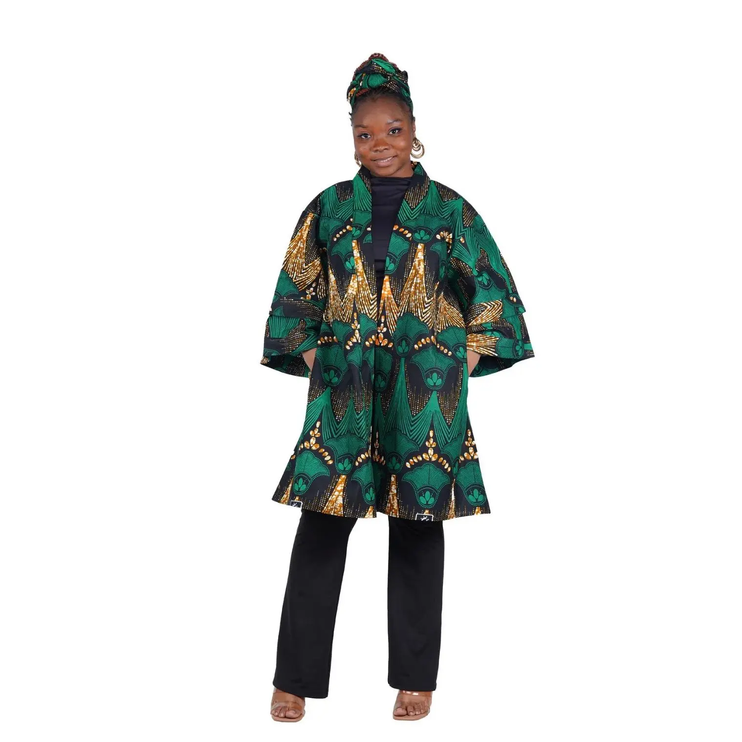 African Inspired Short Kimono Jacket