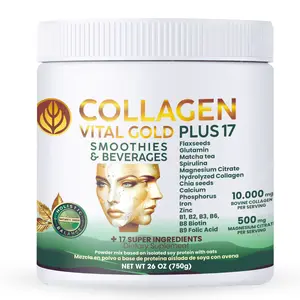 Vital Life, Mint & Lemon Collagen Powder 26 Oz | BioSynergy Formula with +17 Super Ingredients for Beauty, Dietary Support, Hair, Nail Care &  Wellness.