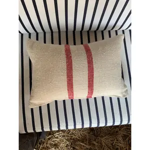 Red Stripe Grain de Sac Lumber Pillow