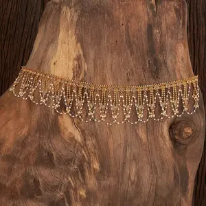 Gold Bridal Waist Belt (Kamarbandh) – Pearl Indian Waist Belt | My Rivaaz