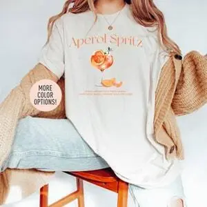 Aperol Spritz Shirt, Aperol Spritz Cocktail Lover Shirt, Italian Cocktail Shirt, Cocktail Night Shirt, Drinking Shirt, Oversized Shirt