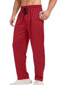 Men's Solid Color Quick-Dry Sports Pants for Daliy Wear, Drawstring Joggers with Pockets, Lightweight Breathable Fitness Casual Workout Trousers，Multiple Colors Available.