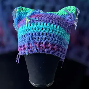Handmade Cat Ears Beanie - Unisex, Small Cat Ear Design, Versatile Colors, Perfect for All Ages, Handcrafted for Comfort and Style