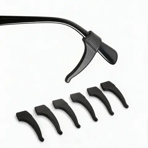 3 Pack - Sunglasses Retainer Anti-Slip Glasses Grip Ear Hook Eyeglasses Anti-Slip Temple Tip Glasses Holder (Black)