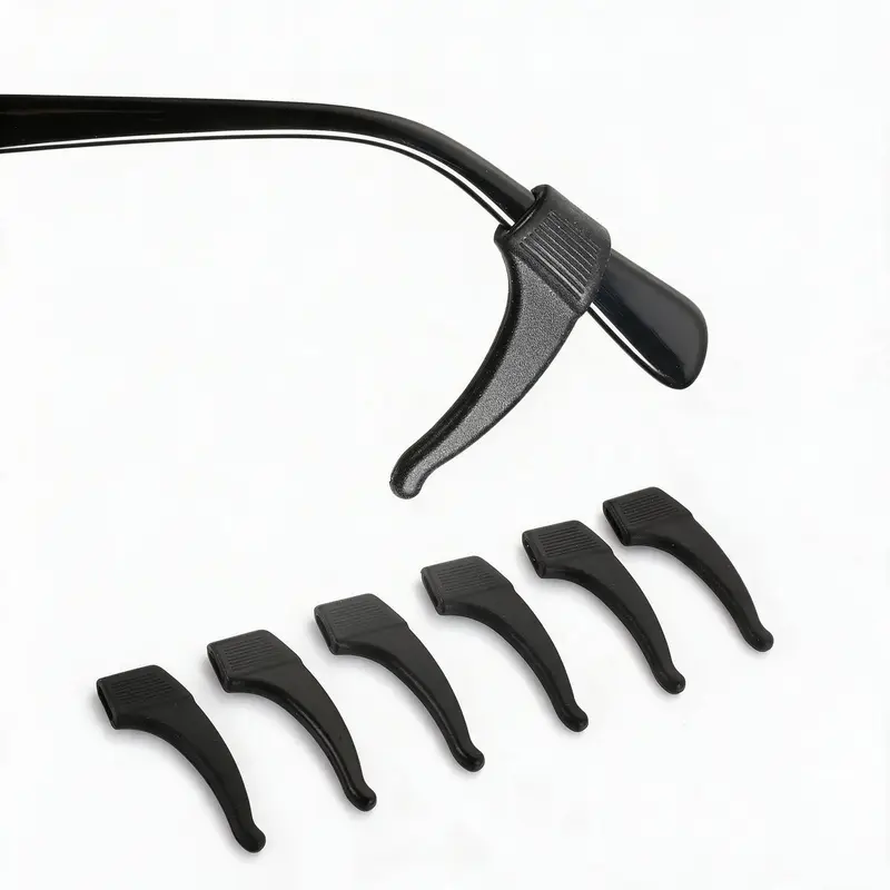 3 Pack - Sunglasses Retainer Anti-Slip Glasses Grip Ear Hook Eyeglasses Anti-Slip Temple Tip Glasses Holder (Black)