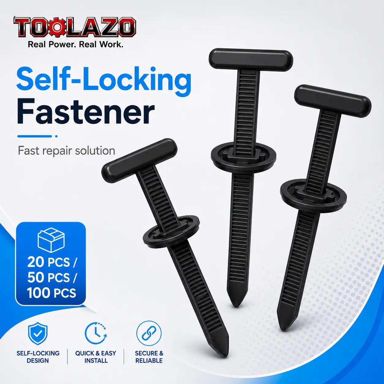 Industrial Nylon Self-Locking Cable Tie Buckle Kit (PA66, 100pcs) - 50kg Tensile Strength, Anti-Corrosion, -40°C to 130°C Extreme Proof, Easy Installation, Single Key Fastening, for Car/Industrial Cable Management, Road Trips Daily Repair