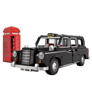 CaDA 1940's London Taxi Building Brick Kit with Functional Doors Adjustable Rear Seats and Detailed Interior for Taxi Aficionados
