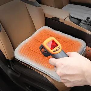 Car Heated Seat Cushion, Anti-Slip Heating Car Front Seat Cover Chair Pad Soft Touch, 3 Temperature Settings with USB Port, Portable for Office Home Car Use, Best XMAS Gift for Lover Friend