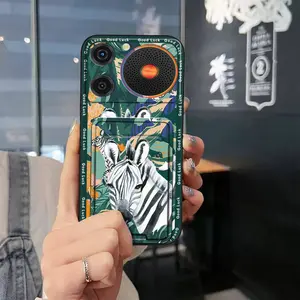 Durable Back Cover Phone Case For ZTE Nubia Music Fashion Design Dirt-resistant Card bag Card slot protective Waterproof Cute Cartoon TPU Silicone Cover Graffiti Anti-dust