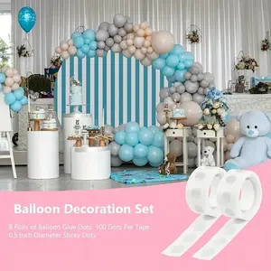 200 Transparent Removable Balloon Glue Dots, Double-Sided Adhesive, Waterproof, No Residue, Ideal for Party Decor, Wedding, Christmas, Gift Wrapping