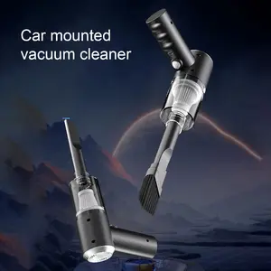1pc Handheld Car Vacuum Cleaner - USB Charging, High Suction, Whirlwind Dust Collection, Washable Filter, Multi-Accessory Indoor Recreation Tool for Office Sofa, Pet Hair Cleaning
