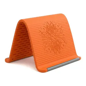 Flexible Silicone Aluminum Phone Holder Stand, Smartphone Bendable Rollable Foldable Design, Universal Adjustable Anti-Slip Desktop Mount, Portable Ergonomic Holder