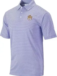 Men’s Purple College Polo – Stylish Casual Shirt with Embroidered Logo, Comfortable Daily Wear, Perfect Fan Gift